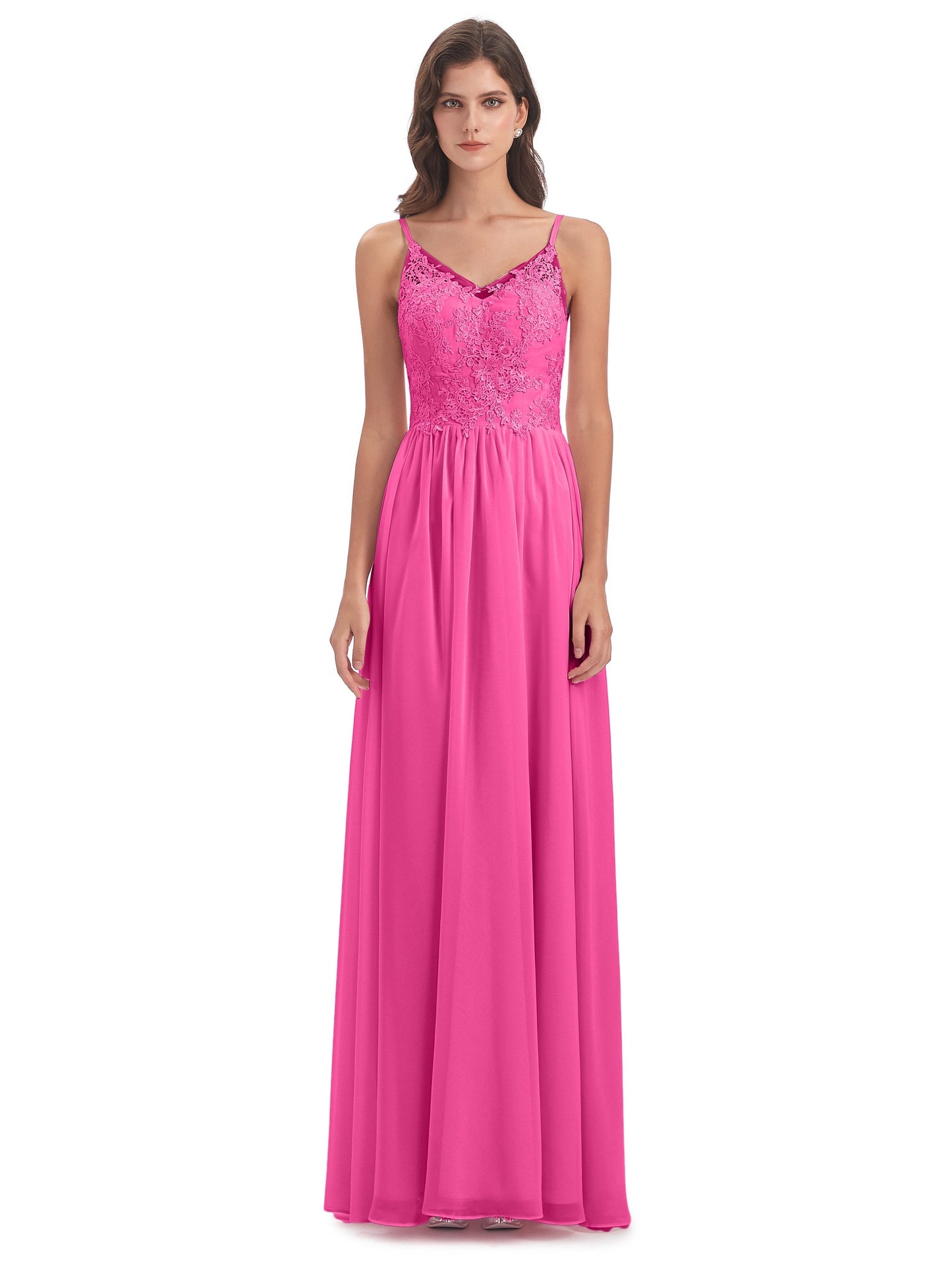 Addison Spaghetti Straps Lace Bridesmaid Dresses