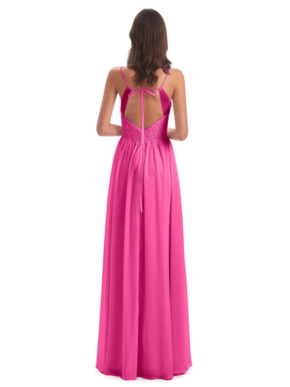 Addison Spaghetti Straps Lace Bridesmaid Dresses