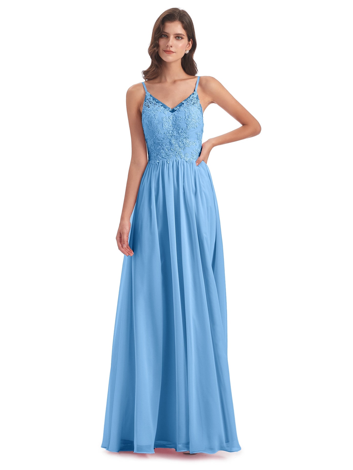 Addison Spaghetti Straps Lace Bridesmaid Dresses