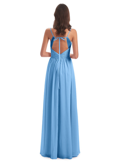 Addison Spaghetti Straps Lace Bridesmaid Dresses