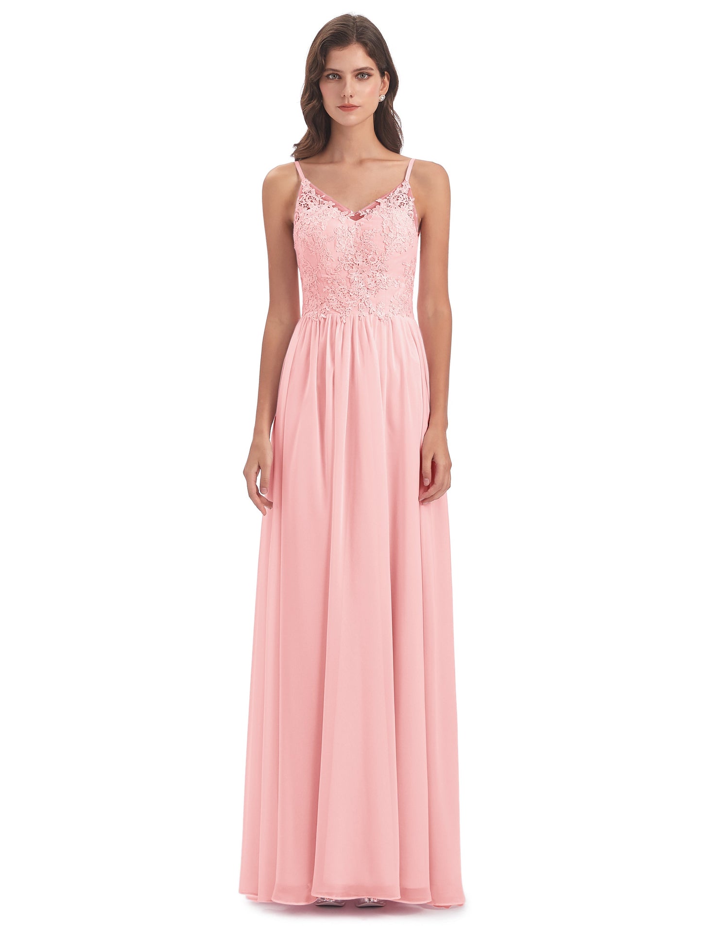 Addison Spaghetti Straps Lace Bridesmaid Dresses
