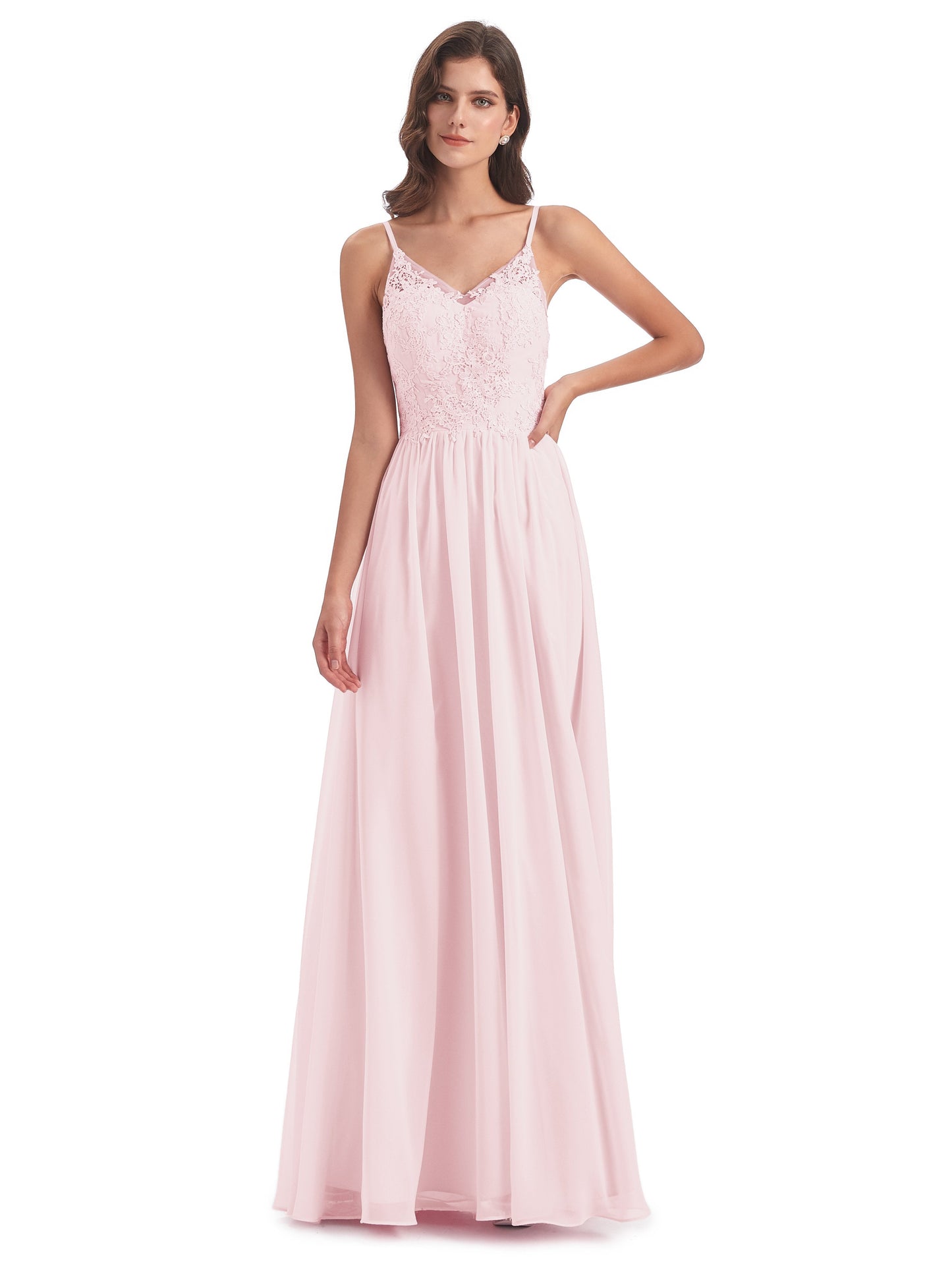 Addison Spaghetti Straps Lace Bridesmaid Dresses