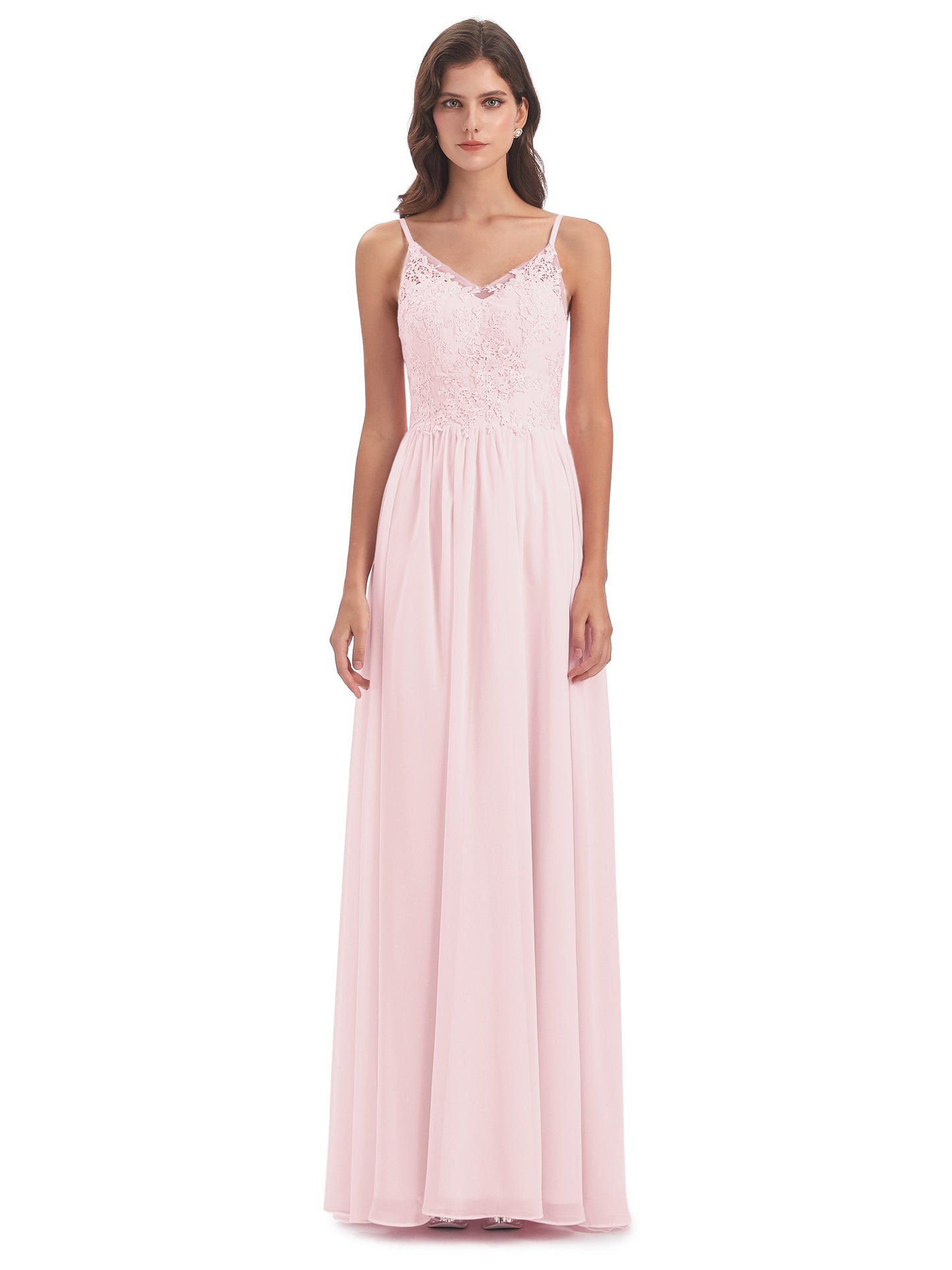 Addison Spaghetti Straps Lace Bridesmaid Dresses