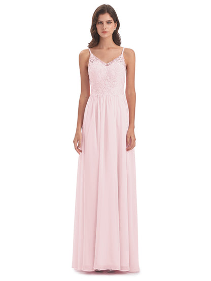 Addison Spaghetti Straps Lace Bridesmaid Dresses