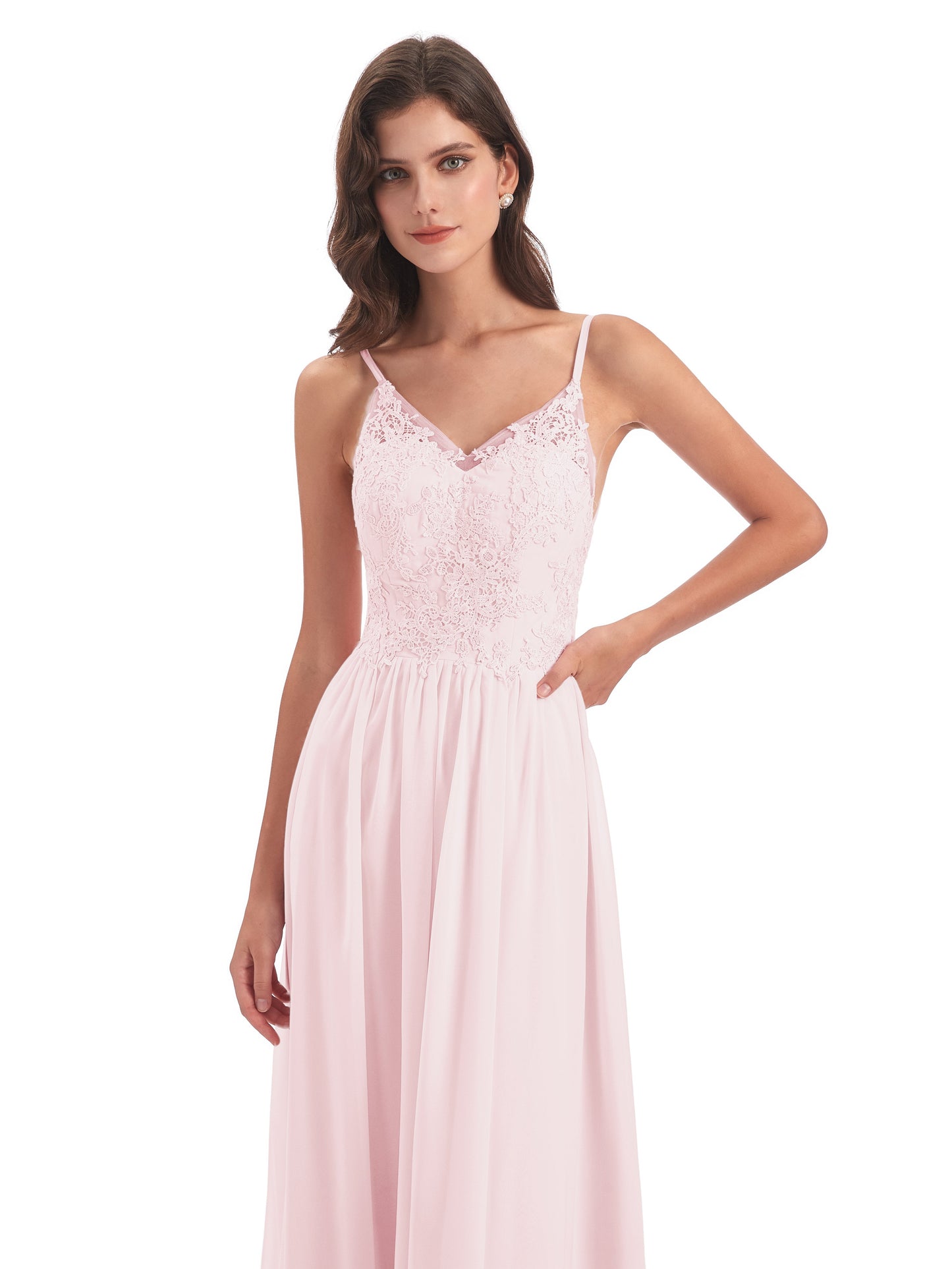 Addison Spaghetti Straps Lace Bridesmaid Dresses