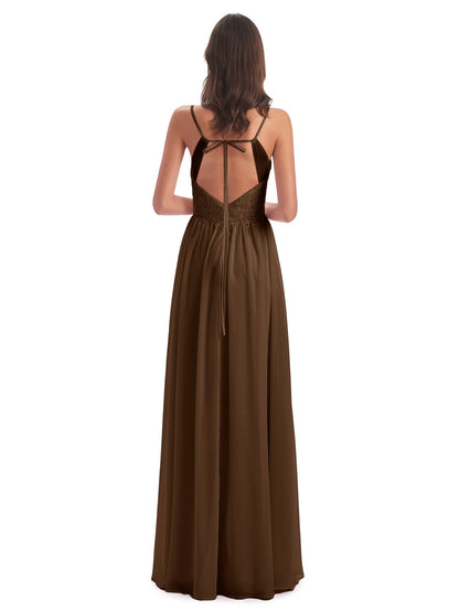 Addison Spaghetti Straps Lace Bridesmaid Dresses