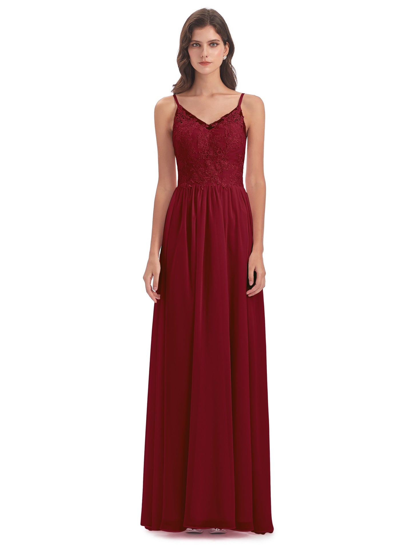 Addison Spaghetti Straps Lace Bridesmaid Dresses