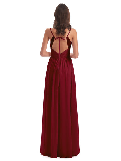 Addison Spaghetti Straps Lace Bridesmaid Dresses
