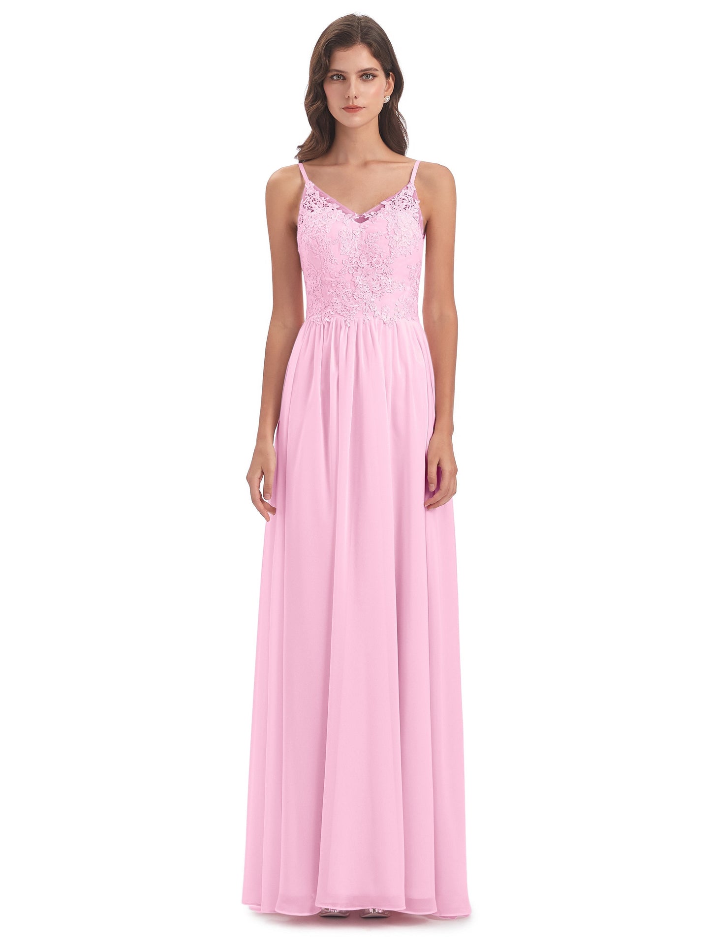 Addison Spaghetti Straps Lace Bridesmaid Dresses