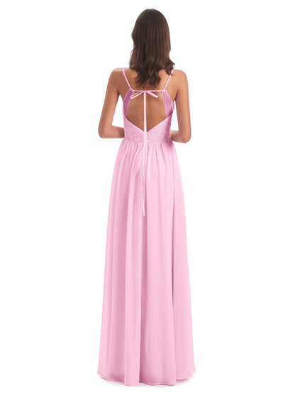 Addison Spaghetti Straps Lace Bridesmaid Dresses
