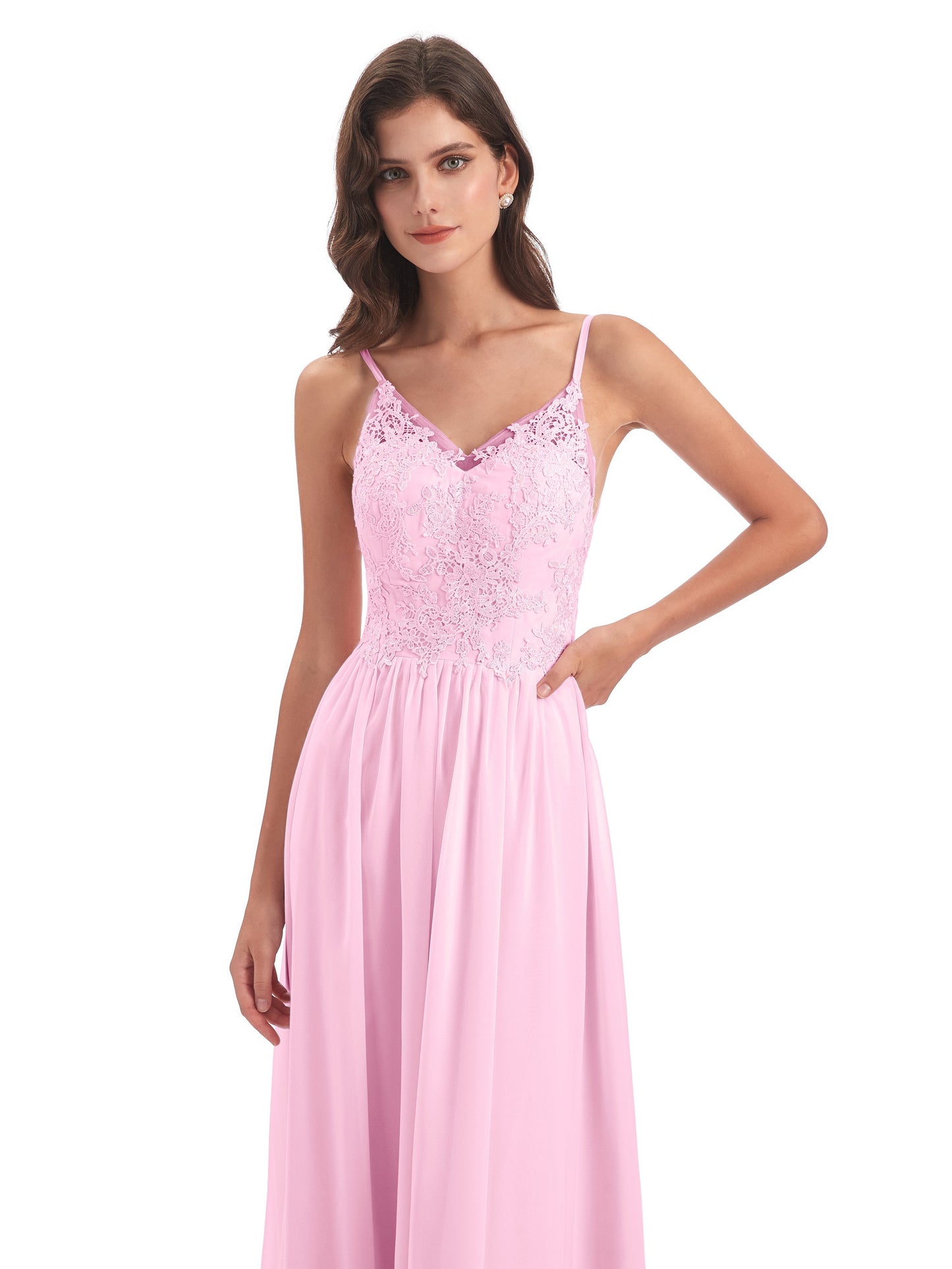 Addison Spaghetti Straps Lace Bridesmaid Dresses