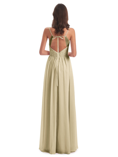 Addison Spaghetti Straps Lace Bridesmaid Dresses