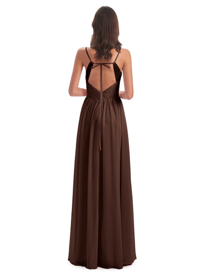 Addison Spaghetti Straps Lace Bridesmaid Dresses