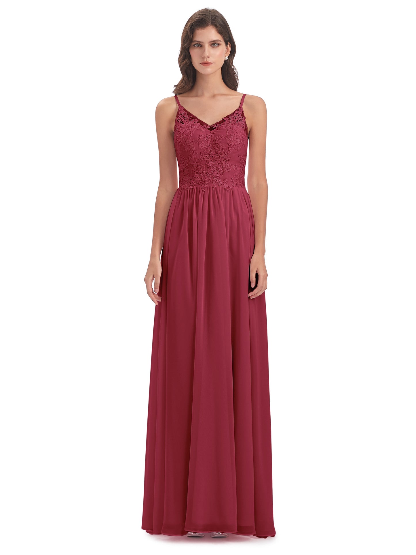 Addison Spaghetti Straps Lace Bridesmaid Dresses