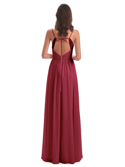 Addison Spaghetti Straps Lace Bridesmaid Dresses