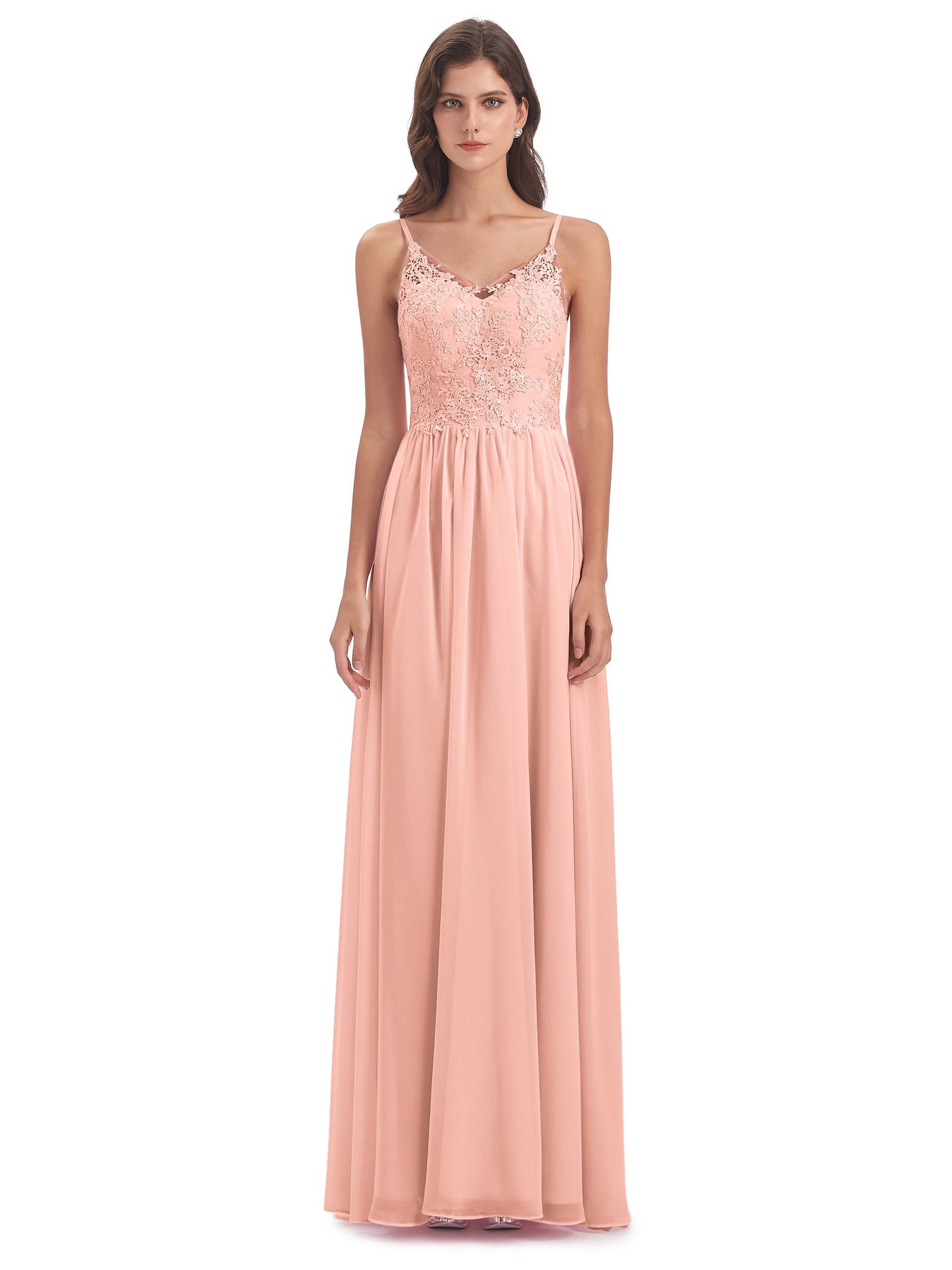 Addison Spaghetti Straps Lace Bridesmaid Dresses