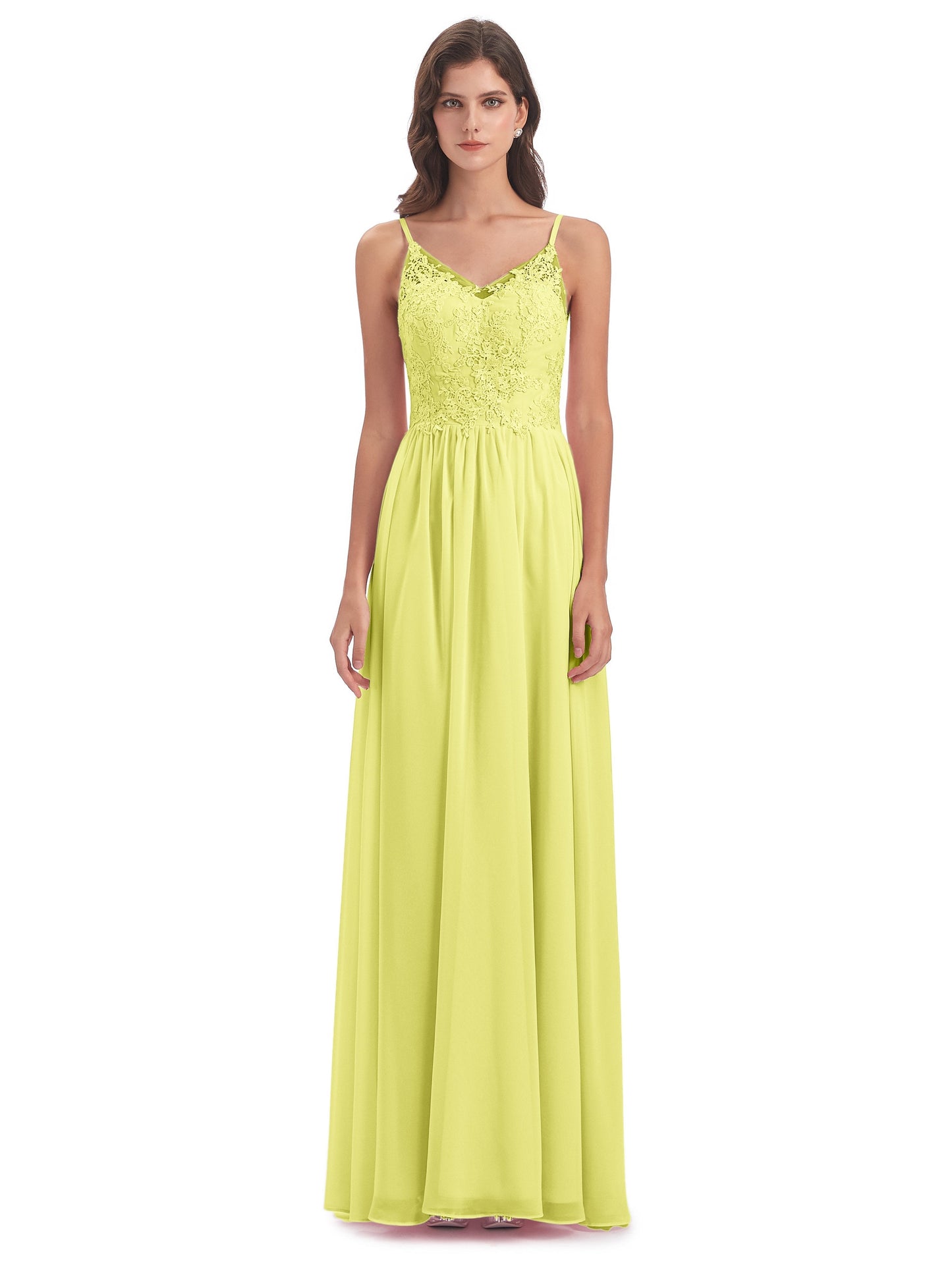 Addison Spaghetti Straps Lace Bridesmaid Dresses