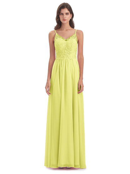 Addison Spaghetti Straps Lace Bridesmaid Dresses