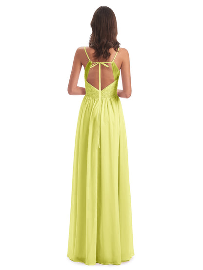 Addison Spaghetti Straps Lace Bridesmaid Dresses