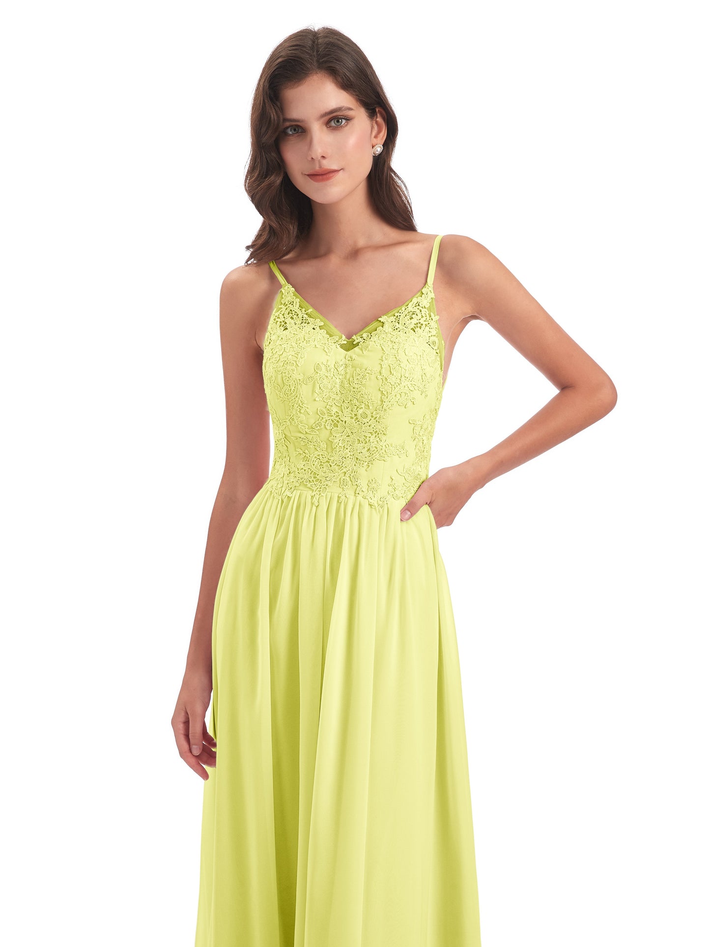 Addison Spaghetti Straps Lace Bridesmaid Dresses