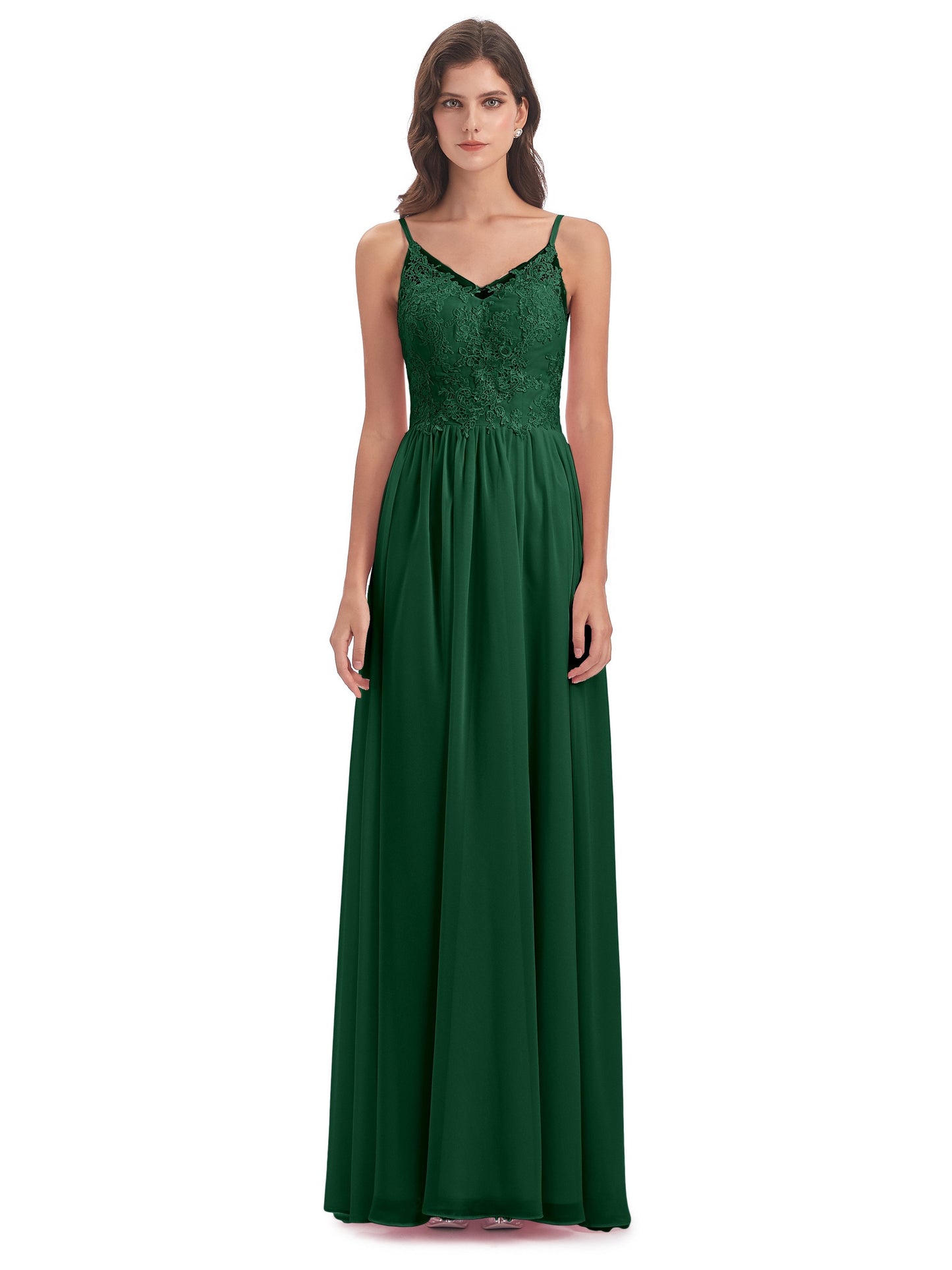 Addison Spaghetti Straps Lace Bridesmaid Dresses