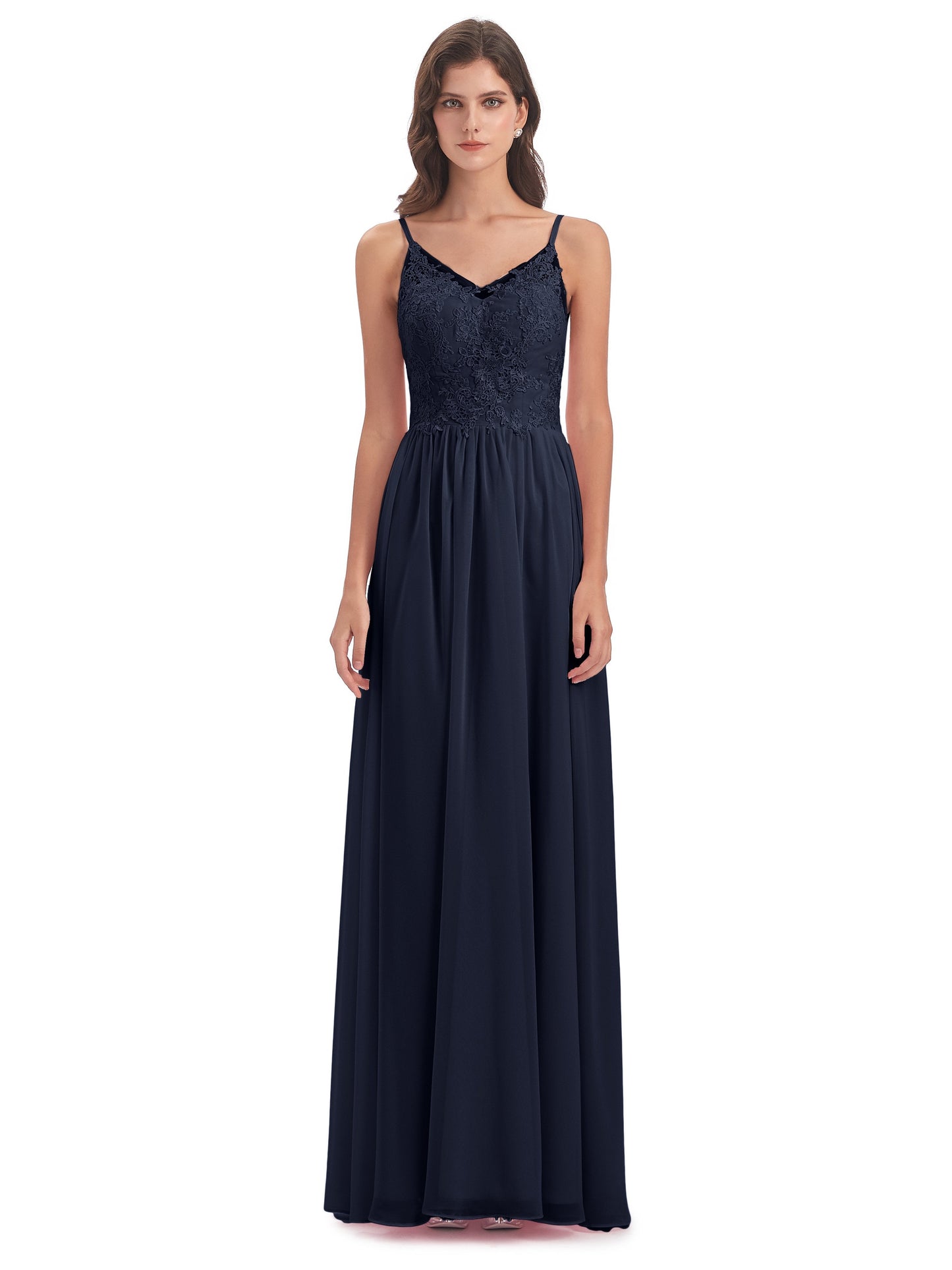 Addison Spaghetti Straps Lace Bridesmaid Dresses