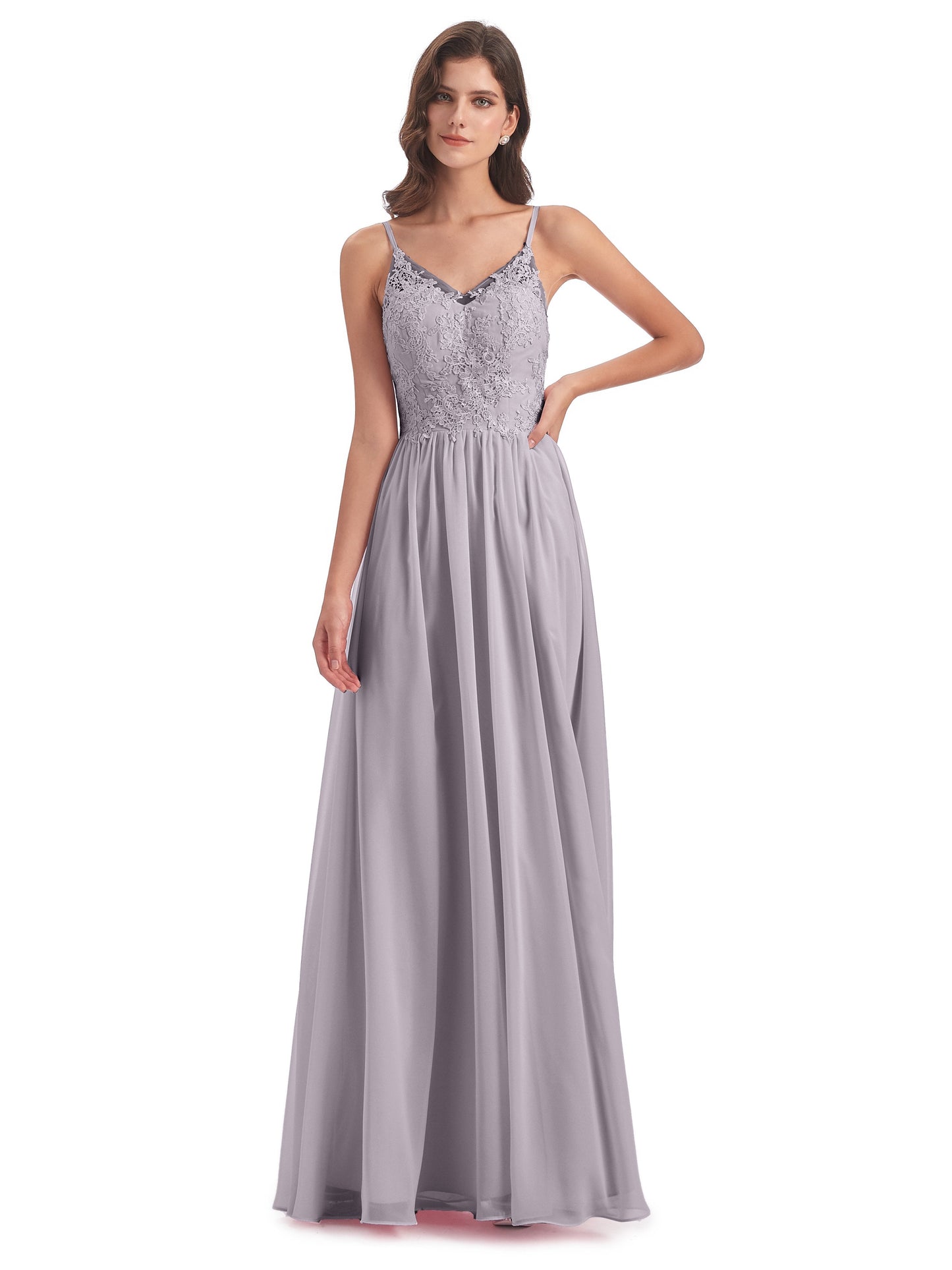 Addison Spaghetti Straps Lace Bridesmaid Dresses