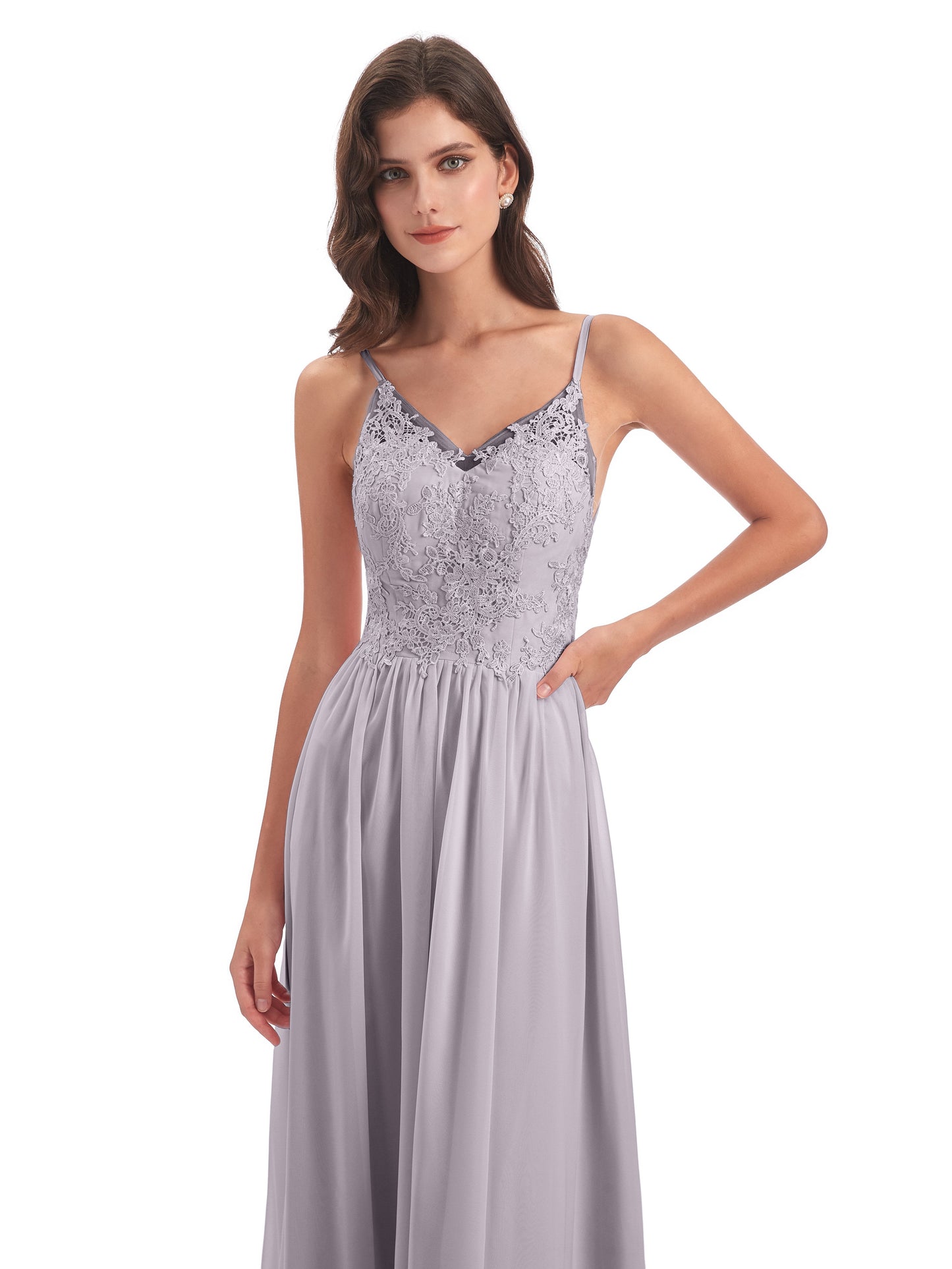 Addison Spaghetti Straps Lace Bridesmaid Dresses