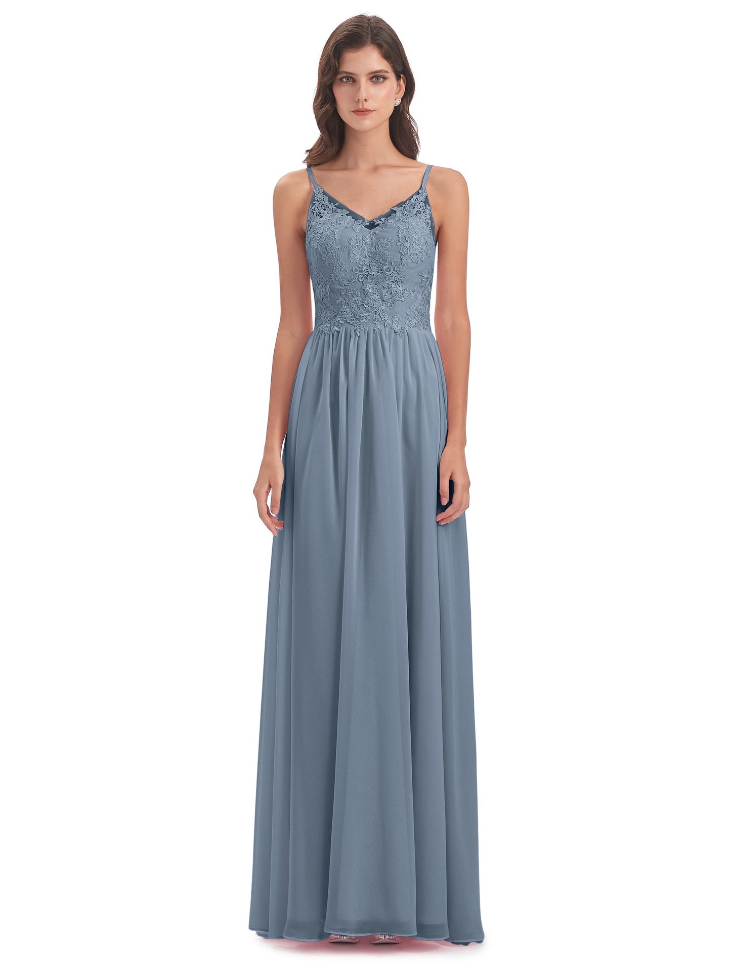Addison Spaghetti Straps Lace Bridesmaid Dresses
