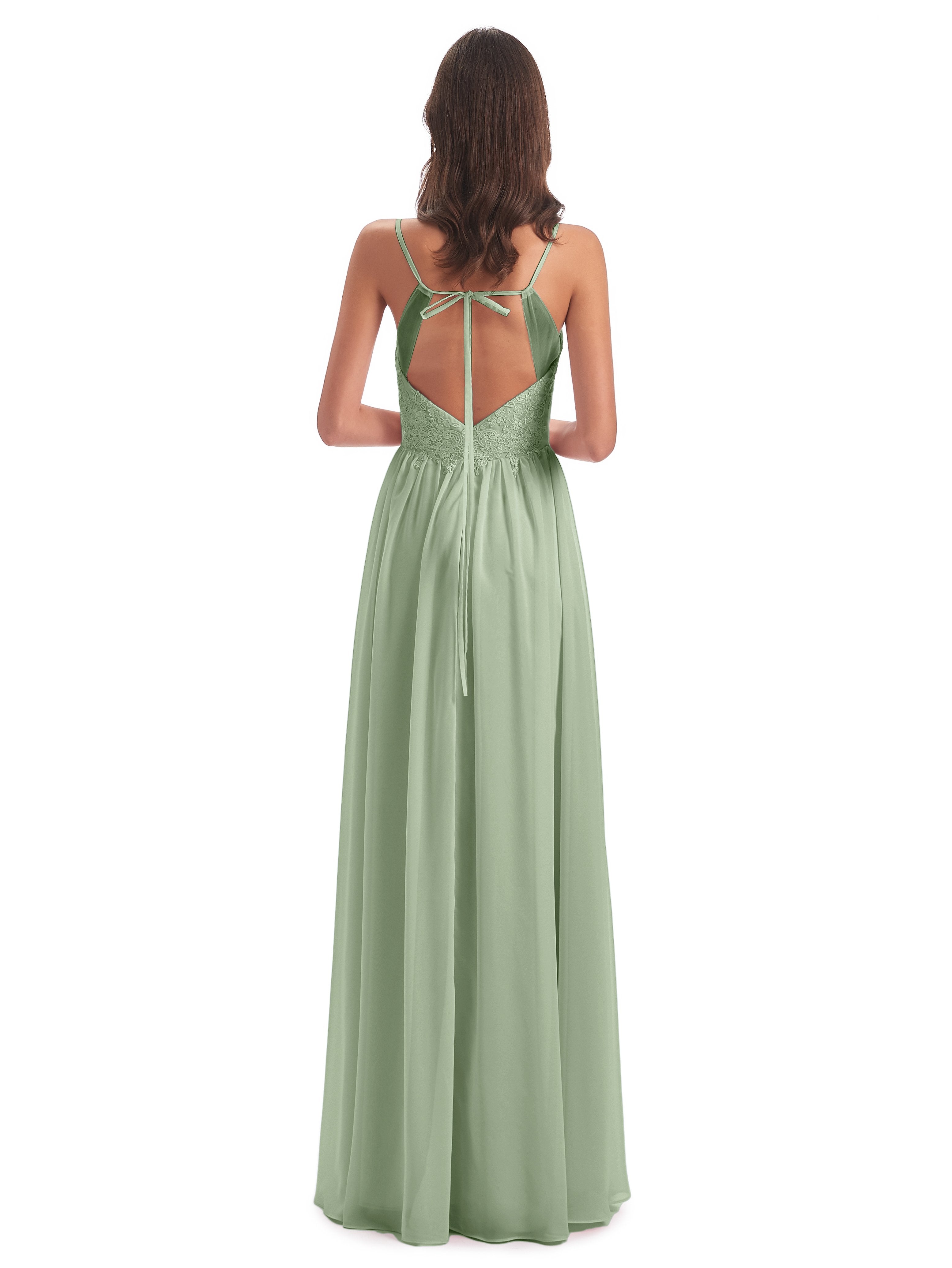 Addison Spaghetti Straps Lace Bridesmaid Dresses