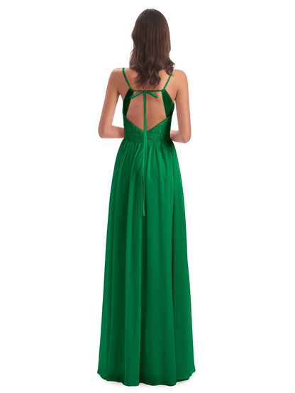 Addison Spaghetti Straps Lace Bridesmaid Dresses