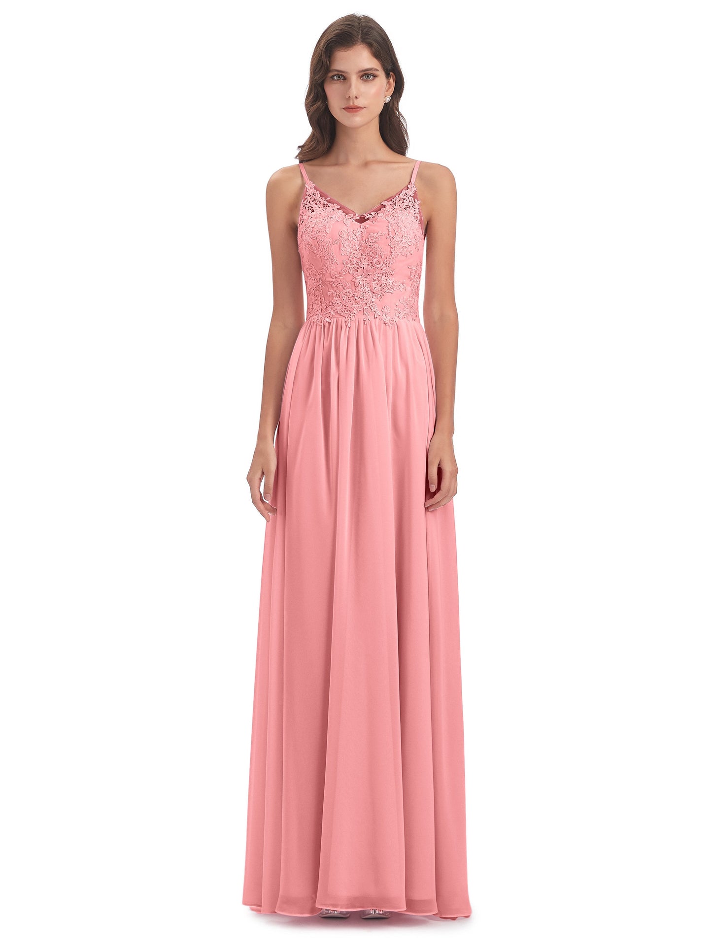 Addison Spaghetti Straps Lace Bridesmaid Dresses