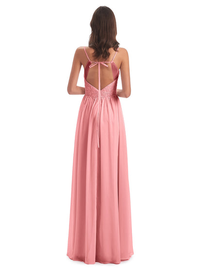 Addison Spaghetti Straps Lace Bridesmaid Dresses