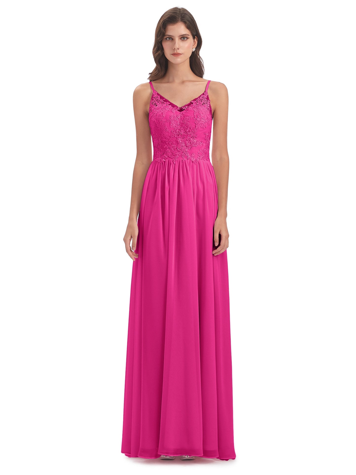 Addison Spaghetti Straps Lace Bridesmaid Dresses