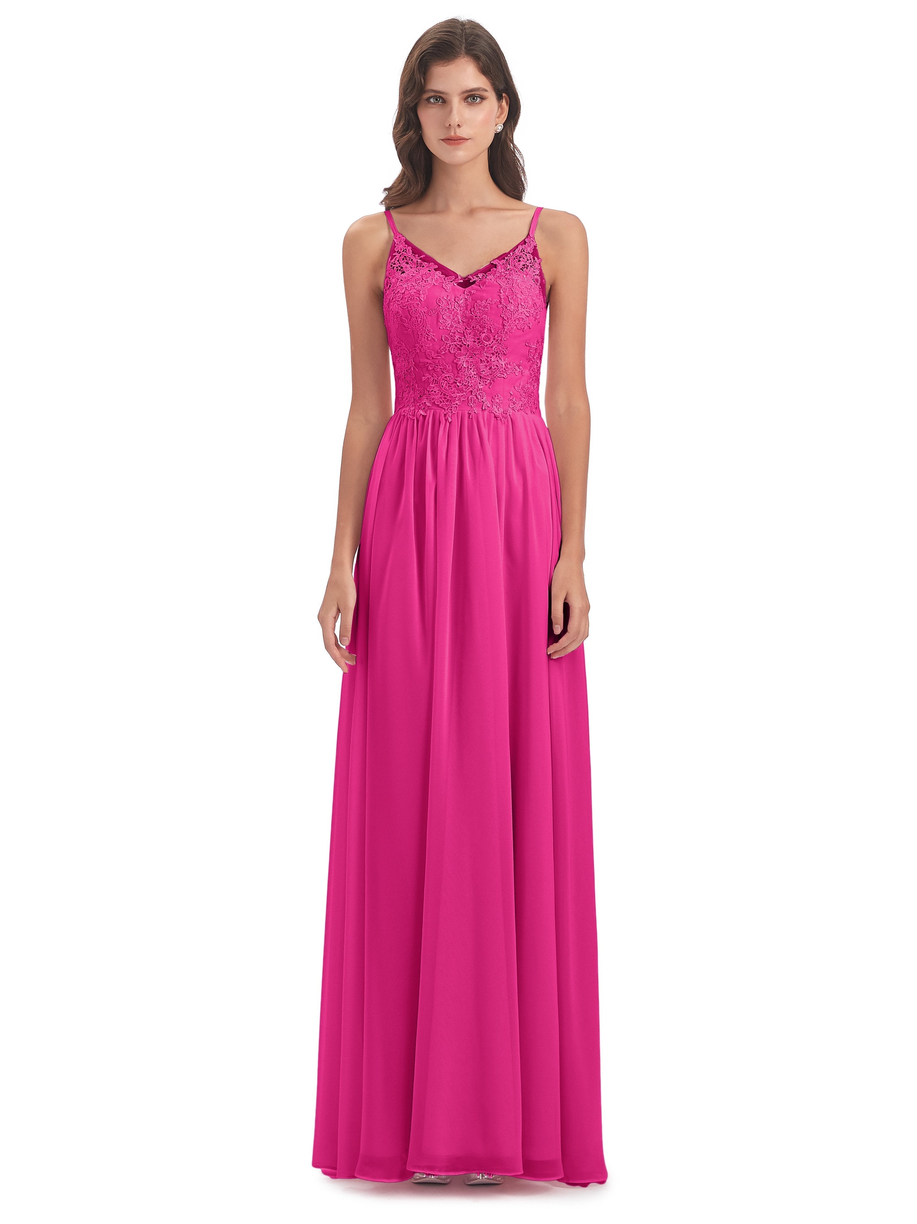 Addison Spaghetti Straps Lace Bridesmaid Dresses