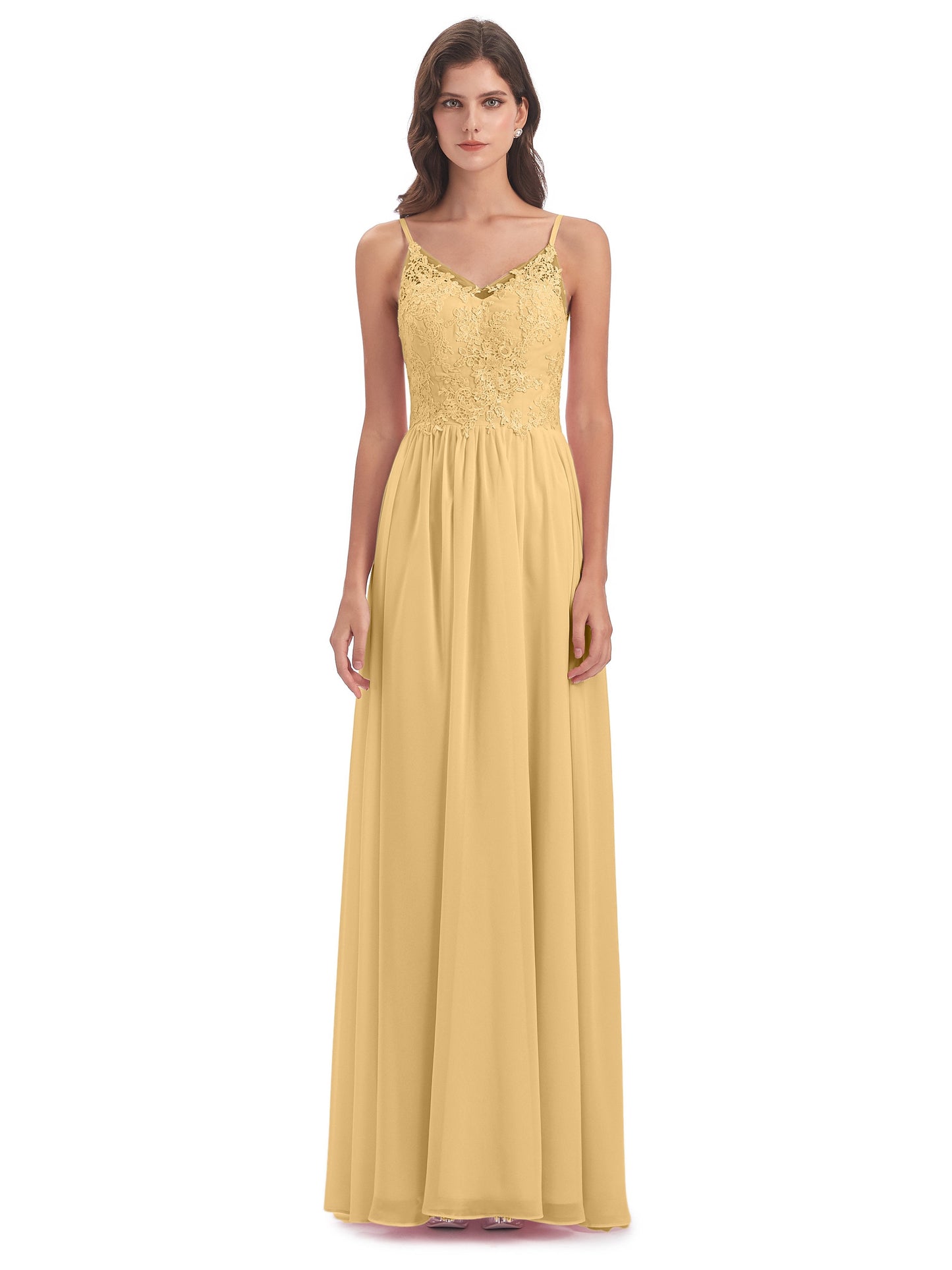 Addison Spaghetti Straps Lace Bridesmaid Dresses