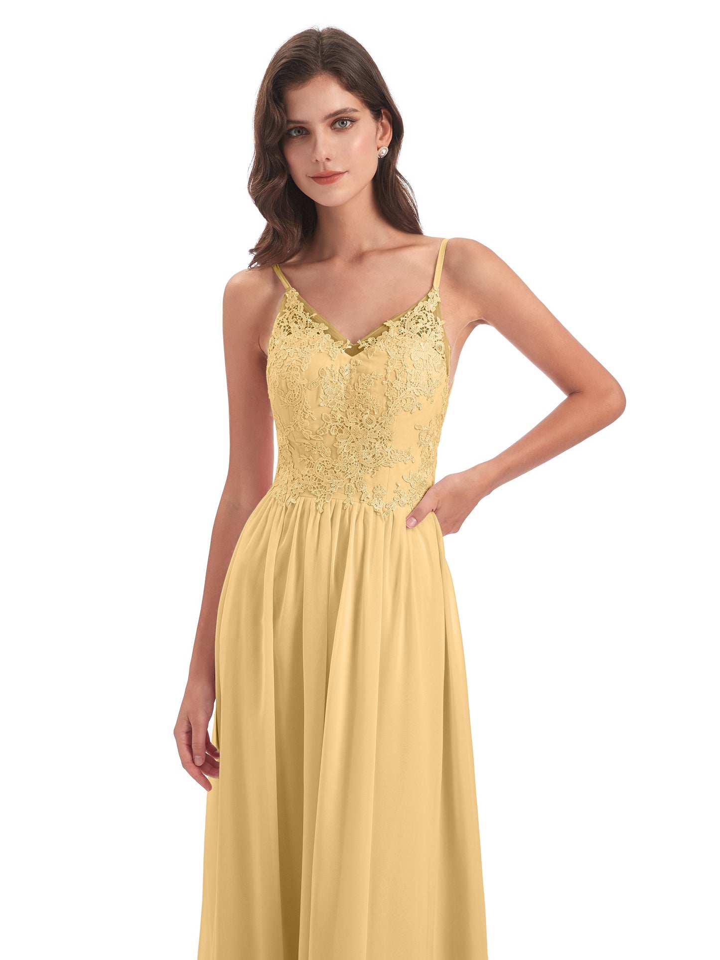 Addison Spaghetti Straps Lace Bridesmaid Dresses