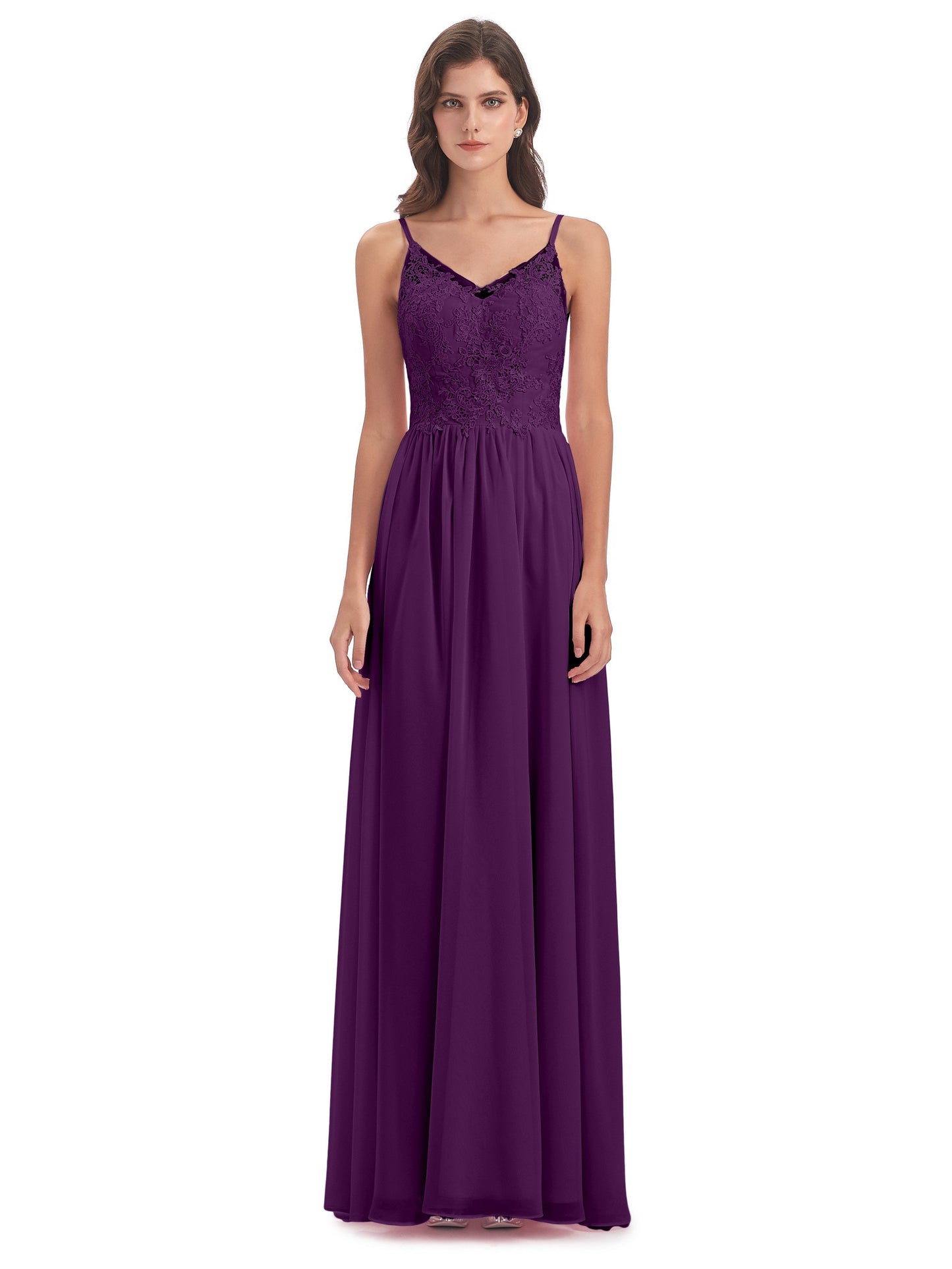 Addison Spaghetti Straps Lace Bridesmaid Dresses