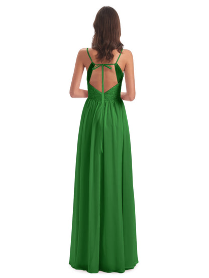 Addison Spaghetti Straps Lace Bridesmaid Dresses