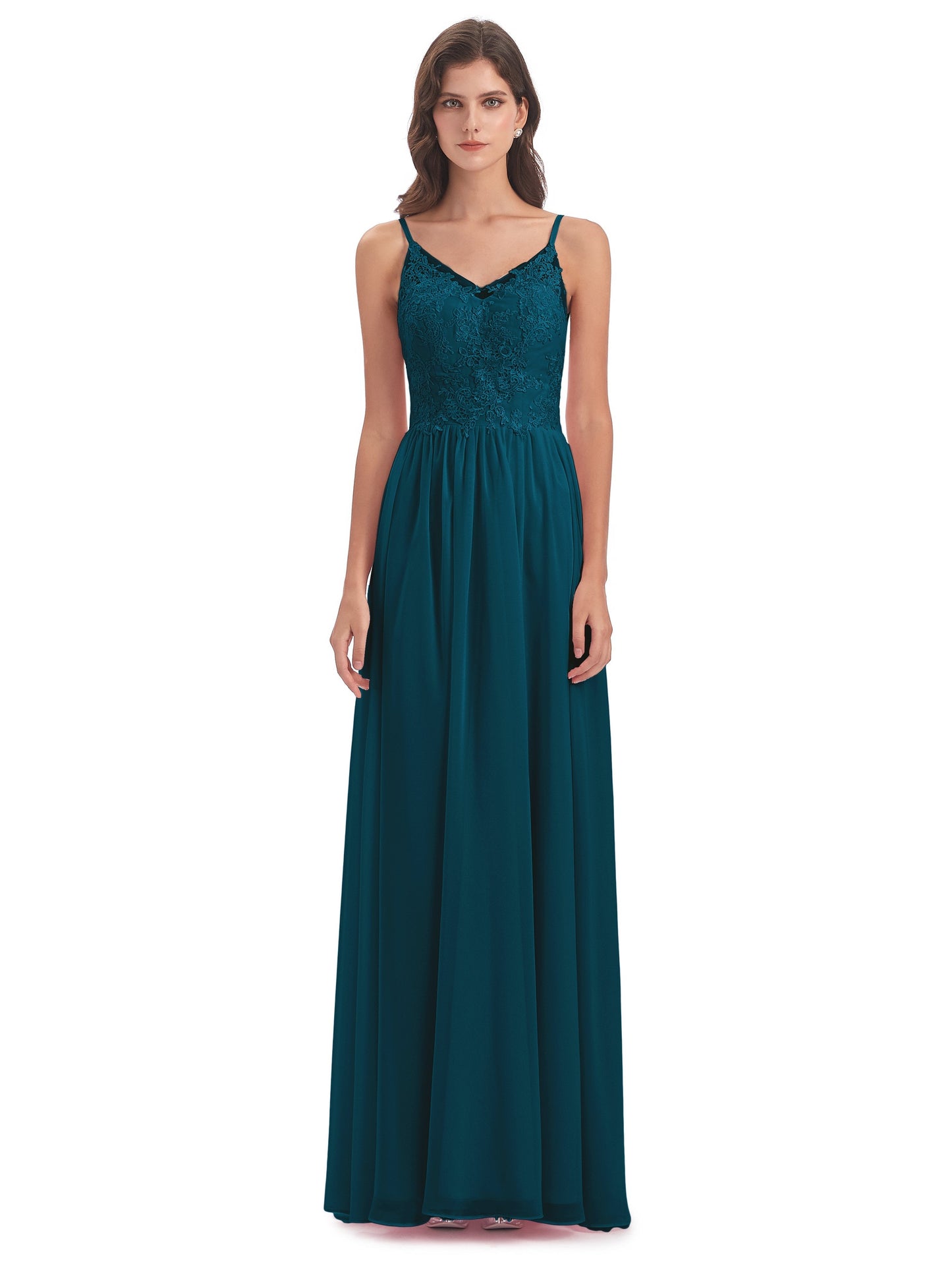 Addison Spaghetti Straps Lace Bridesmaid Dresses
