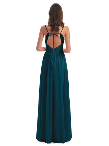 Addison Spaghetti Straps Lace Bridesmaid Dresses