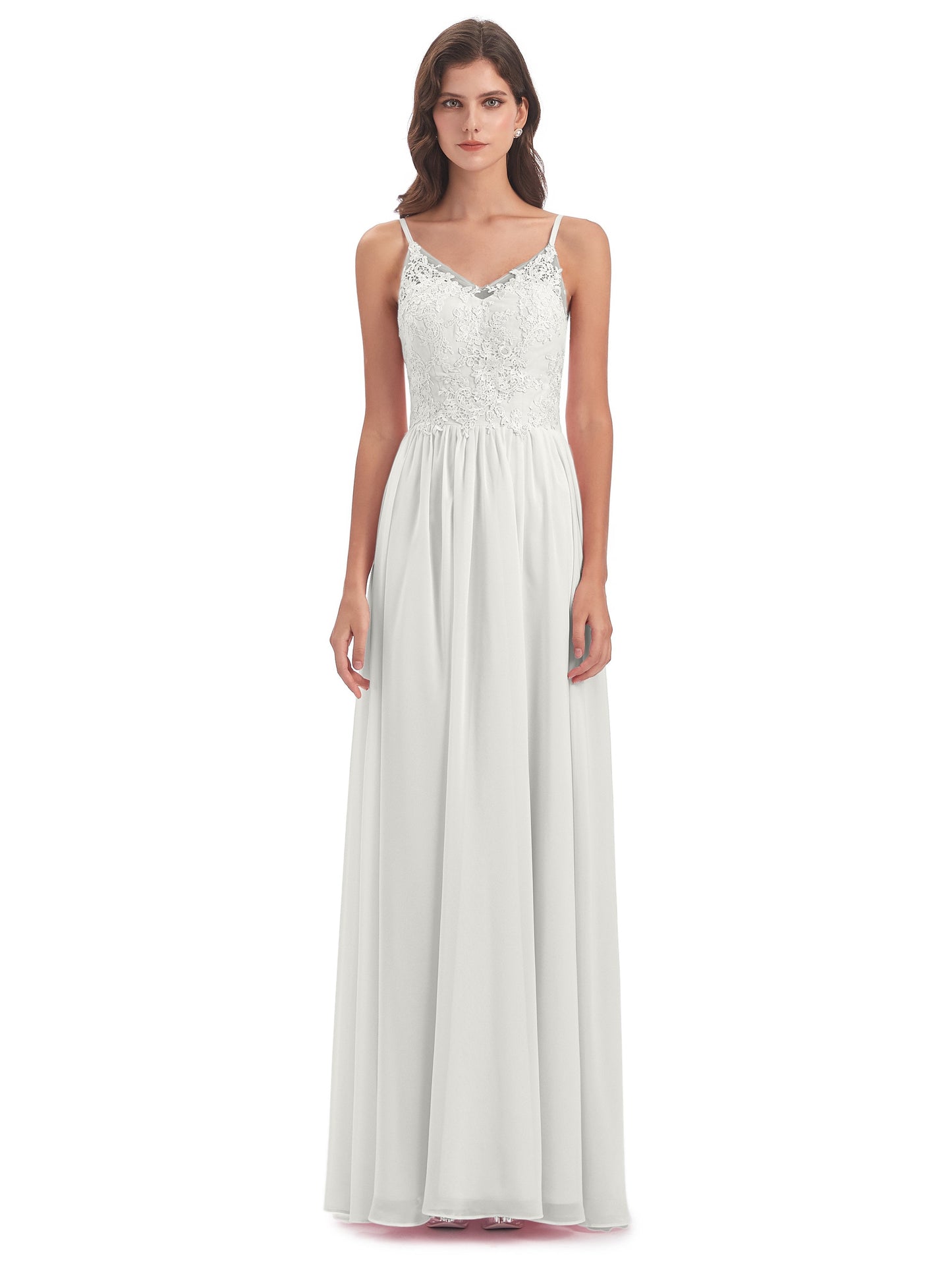 Addison Spaghetti Straps Lace Bridesmaid Dresses