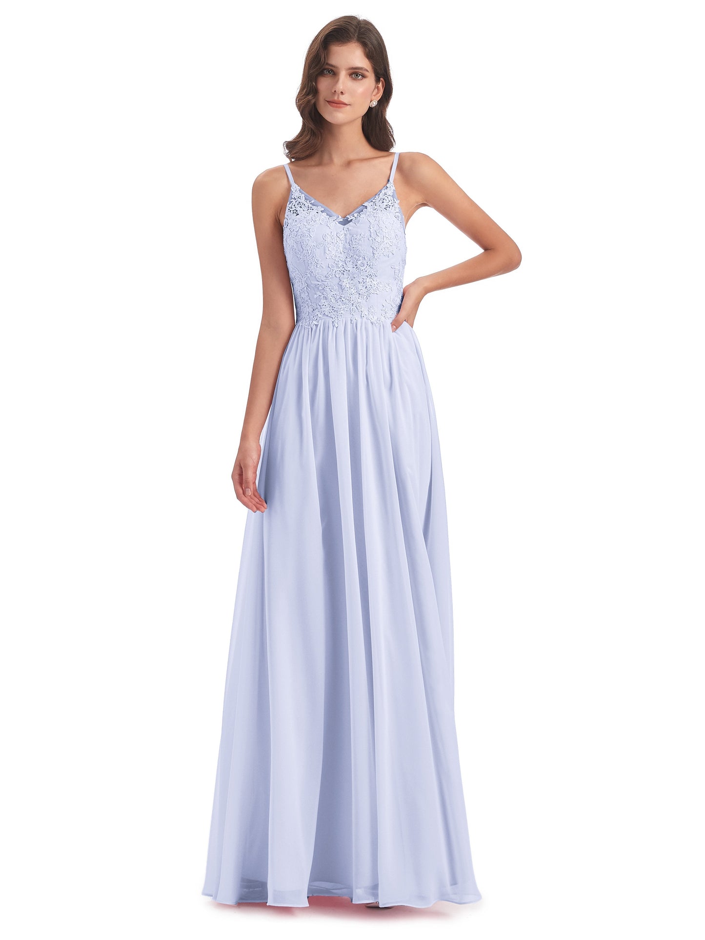 Addison Spaghetti Straps Lace Bridesmaid Dresses