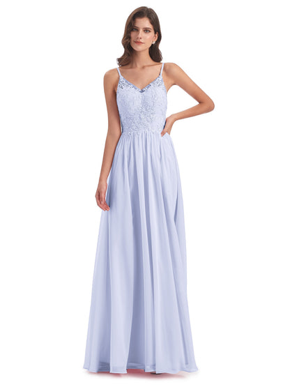Addison Spaghetti Straps Lace Bridesmaid Dresses
