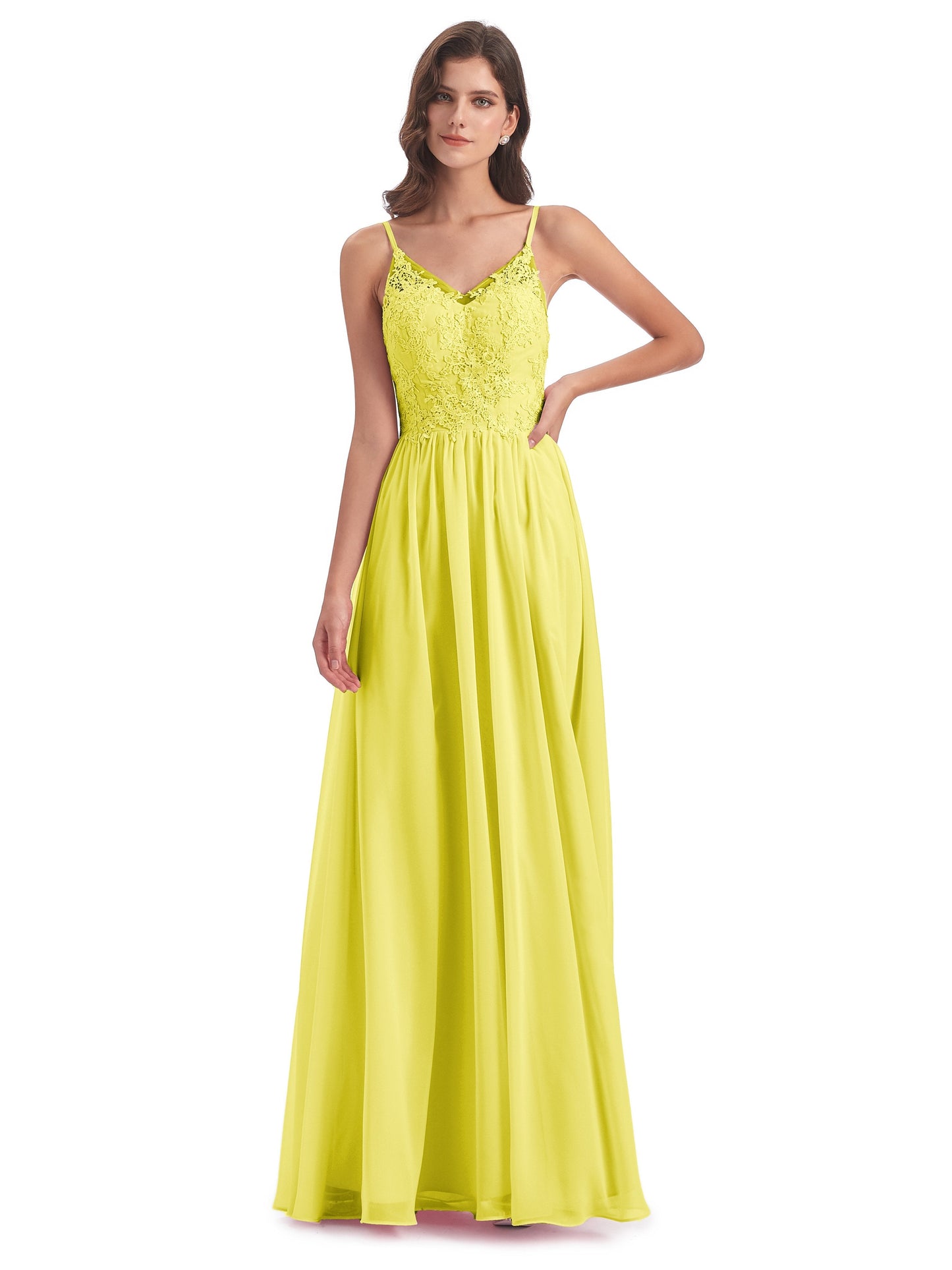 Addison Spaghetti Straps Lace Bridesmaid Dresses