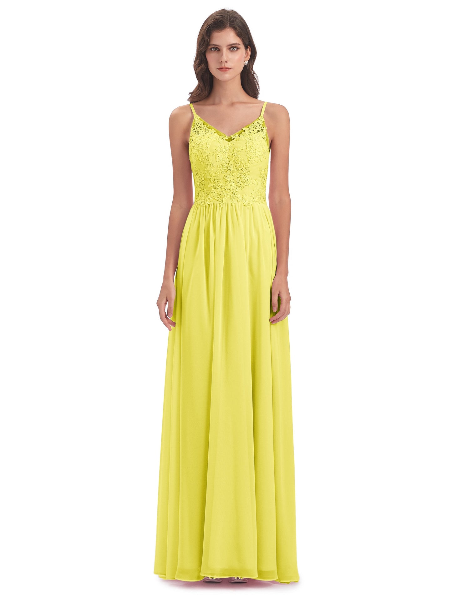 Addison Spaghetti Straps Lace Bridesmaid Dresses