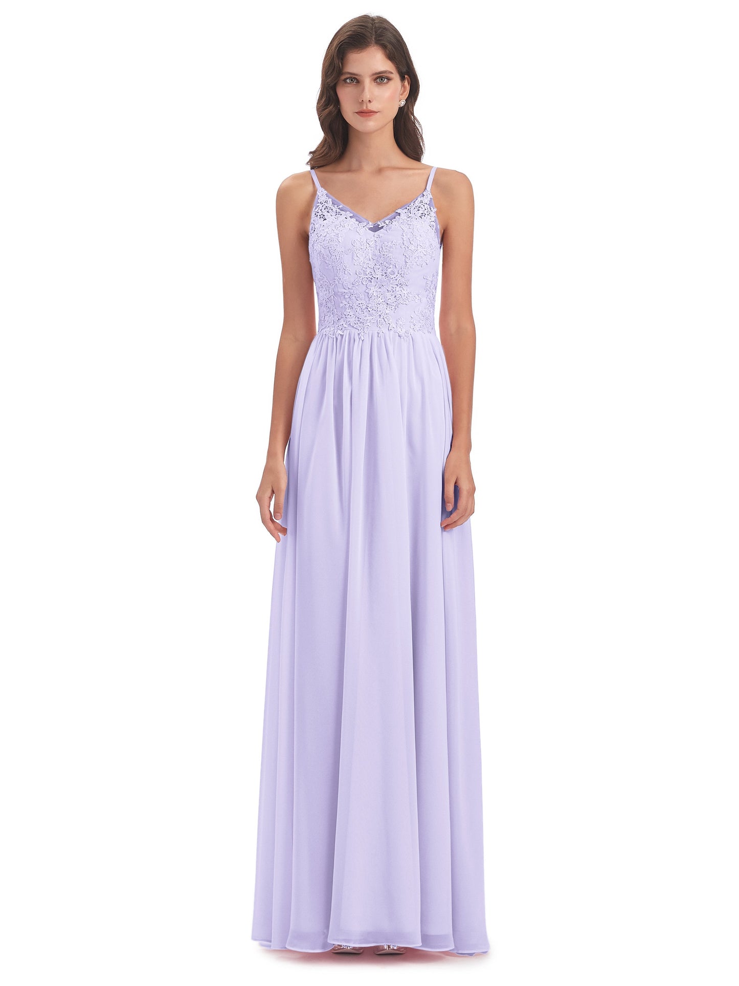 Addison Spaghetti Straps Lace Bridesmaid Dresses