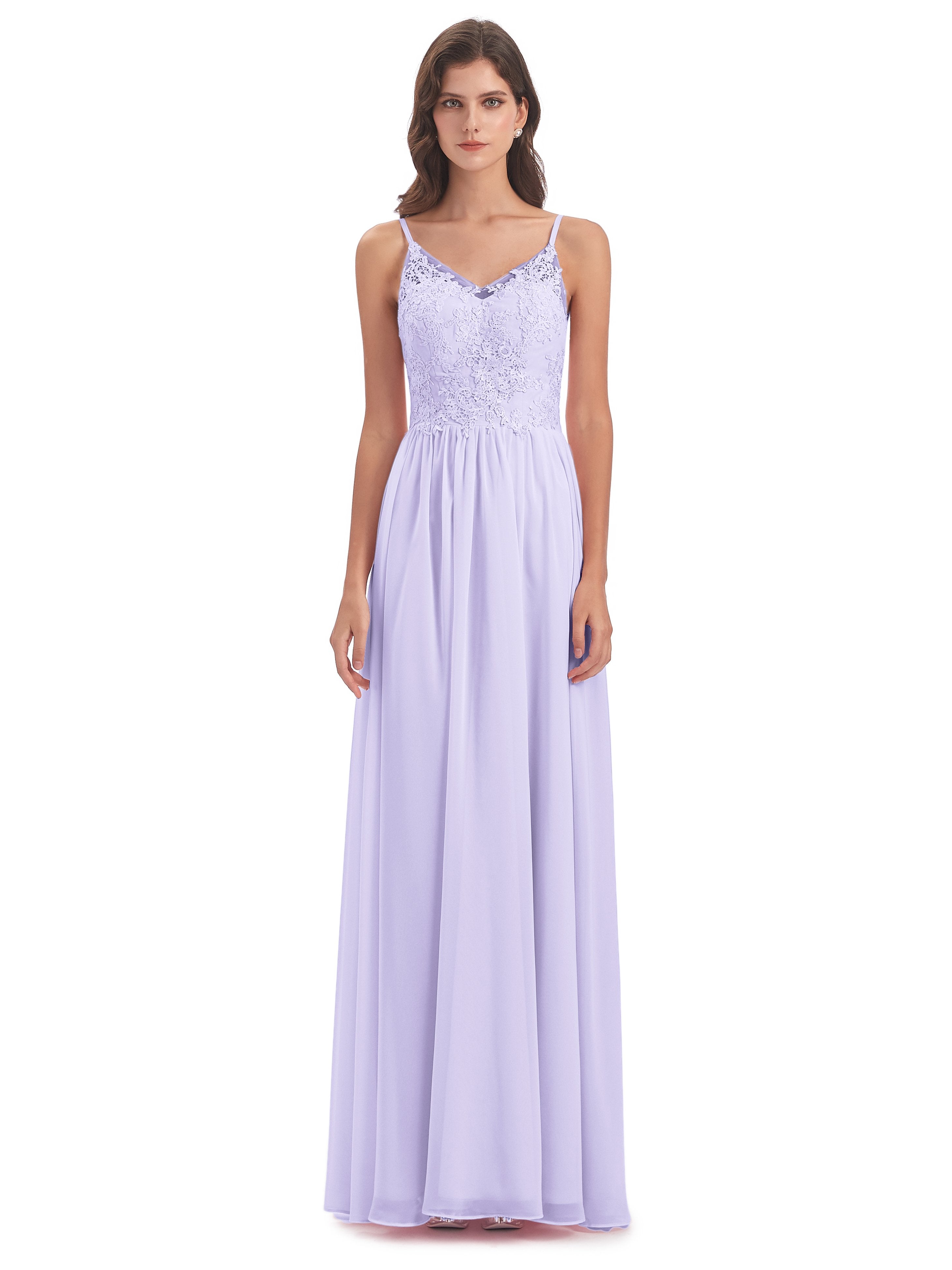 Addison Spaghetti Straps Lace Bridesmaid Dresses