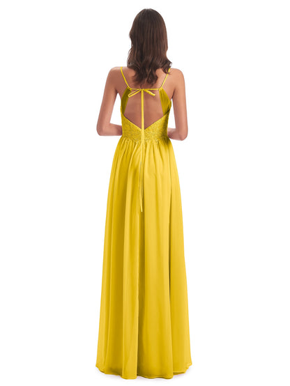 Addison Spaghetti Straps Lace Bridesmaid Dresses