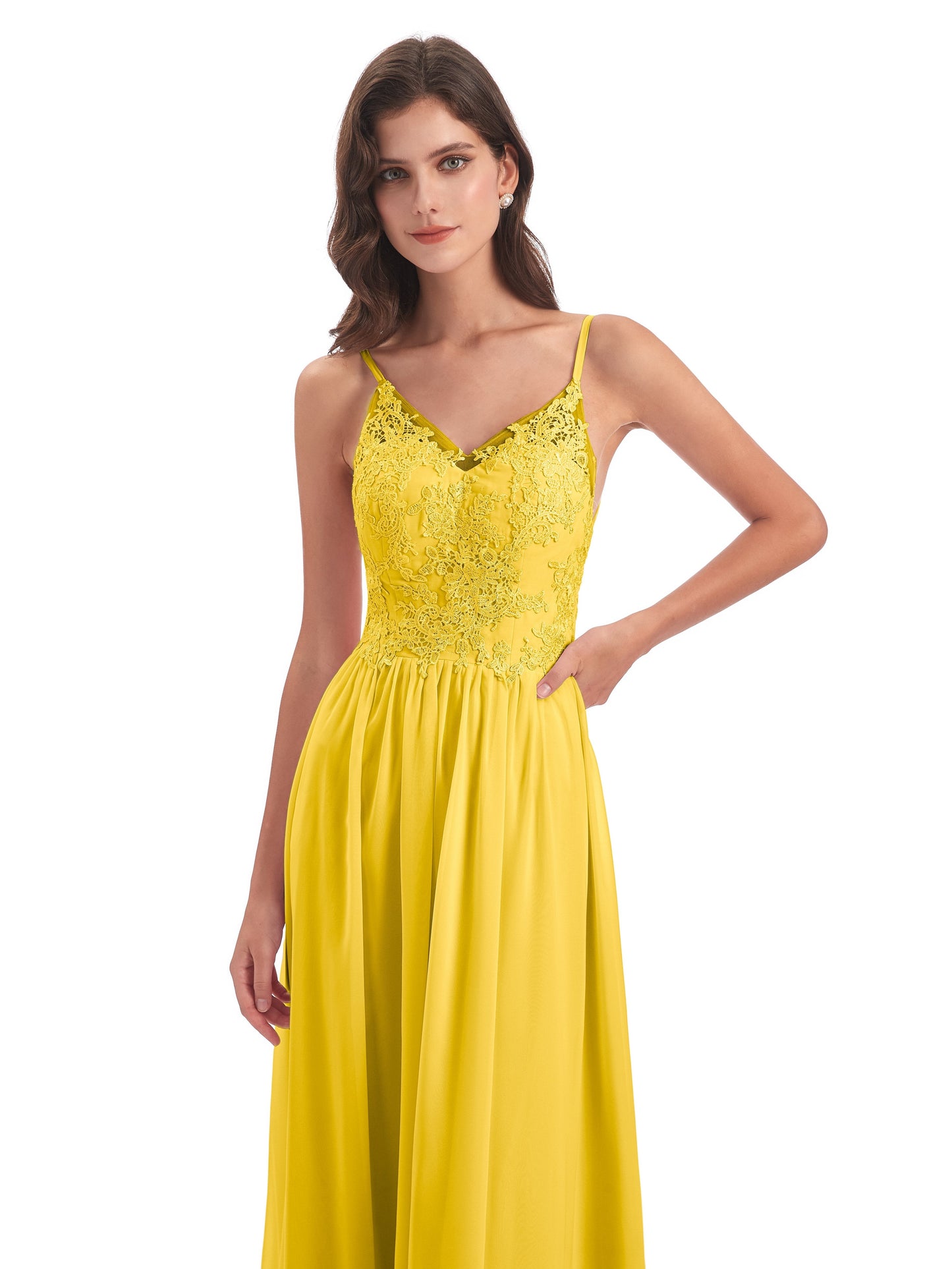 Addison Spaghetti Straps Lace Bridesmaid Dresses